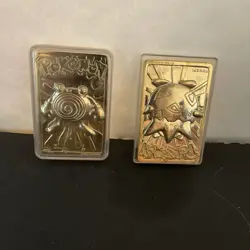 Pokemon 23K Gold-Plated 1999 Togepi, Poliwhirl Trading Cards, Set of 2 Ninetendo - Image 1