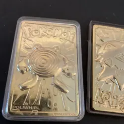 Pokemon 23K Gold-Plated 1999 Togepi, Poliwhirl Trading Cards, Set of 2 Ninetendo - Image 5