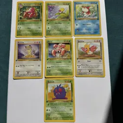 Pokemon 1st EDITION - Jungle Set - Lot of 7 Cards Vintage TCG - LP - Image 1