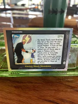 NM EP14 Electric Shock Showdown TV Animation Edition Vintage Pokemon Topps Card - Image 2