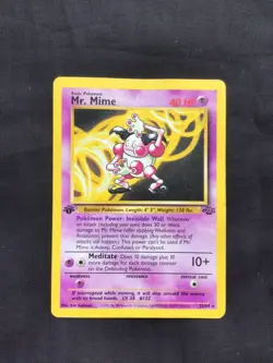 Pokemon Cards: 1st Edition Jungle Rare: Mr. Mime 22/64 - Image 1