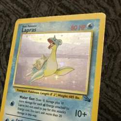 Holographic Background Lapras Pokemon Card 10/62 - Image 2