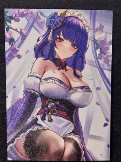 Raiden Shogun Goddess Story Doujin Frosted Waifu Trading Card Genshin Impact - Image 1