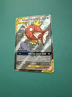 Pokemon SM Team Up Holo Card Magikarp Wailord GX Alternate Full Art 161/181 - Image 1