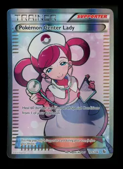 Pokemon Center Lady 105/106 XY Flashfire 2016 Full Art Holo Pokemon Card TCG - Image 1