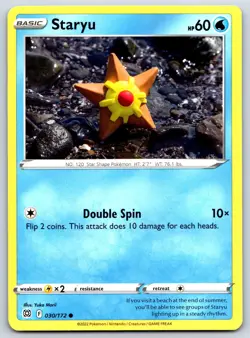 Staryu/Starmie - Brilliant Stars Yuka Morii Pokemon TCG Card NM - Image 2