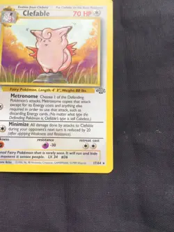 Pokemon Cards: 1st Edition Jungle Rare: Clefable 17/64 - Image 4