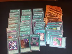 Yu-Gi-Oh TCG 1996 Spell Cards 100in Total Some Holo - Image 1