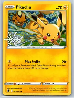 Pikachu - Holiday Calendar 2023 - Silver Tempest Cosmos Holo Pokemon Card NM - Image 1