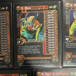 Score Dragon Ball GT TCG 2004 Dr. Myuu Personality Foil Card Lot (5 Cards) - Image 3