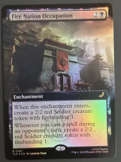 MTG Fire Nation Occupation 0187 Regular (Extended Art) Avatar: Eternal-Legal TLE - Image 1