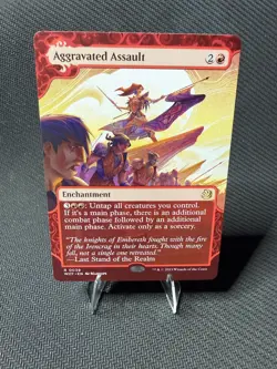 Aggravated Assault - WOT #0039 - MTG Wilds of Eldraine - Enchantment - Image 1