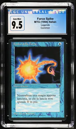 FORCE SPIKE *Italian* Legends CGC 9.5 Gem Mint MTG [Nostalgium] - Image 1