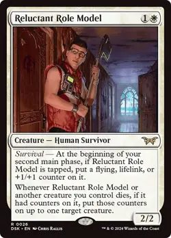 RELUCTANT ROLE MODEL mtg NM-M Duskmourn: House of Horror 1 Rare - Image 1