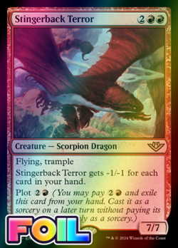 x1 Stingerback Terror OTJ MTG 147 FOIL RARE M/NM 1x - Image 1