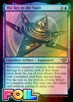 x1 The Key to the Vault OTJ MTG 54 FOIL RARE M/NM 1x - Image 1