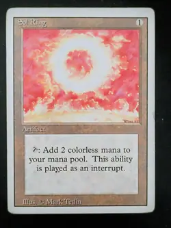 Magic the Gathering - 1 x Sol Ring - Revised Edition - Mtg - Image 1