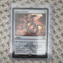 Magic: The Gathering Ruby Medallion Artifact Modern Horizons 3 0295 EN - Image 1