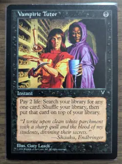 MTG Vampiric Tutor Non-Foil from Visions LP - Image 1