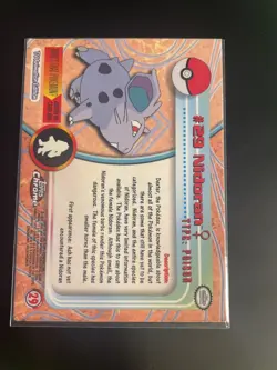 2000 Pokemon Topps Chrome Series 1 Nidoran (F) Base Holo #29 NM - Image 2