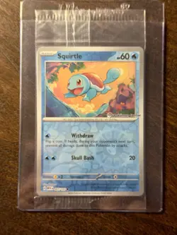 Pokemon Center Stamped Reverse Holo Squirtle Promo 007/165 Pokemon 151 Sealed - Image 1