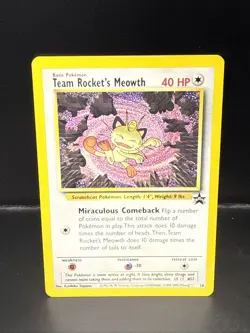Pokemon - Black Star Promo - Team Rocket's Meowth - #18 T - Image 3
