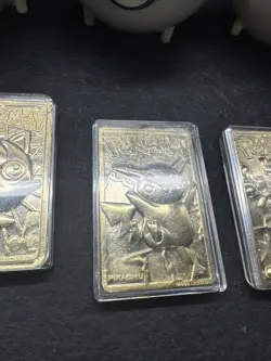 1999 Pikachu Mewtwo Jiglypuff 24K Gold Plated Trading Burger King - Image 3