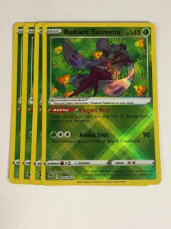 Pokemon Card Silver Tempest 4x Playset Radiant Tsareena 016/195 Near Mint - Image 1