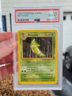 Pokemon Metapod Base Set Unlimited #54 PSA 10 Gem Mint - Image 1