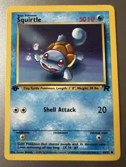 Pokemon TCG Squirtle Team Rocket 68/82 Regular 1st Edition Common LP - Image 1