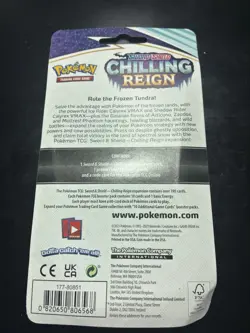 New Sealed Pokemon TCG Chilling Reign Blister Booster Pack Morpeko Foil + Coin - Image 2