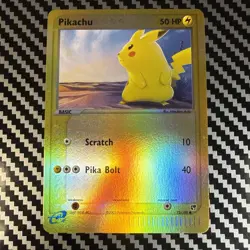 Pokemon TCG Pikachu 72/100 EX Sandstorm Reverse Holo LP - Image 1