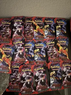 Lot of 17 Pokemon Destined Rivals Sleeved Booster Packs Factory Sealed - Image 1