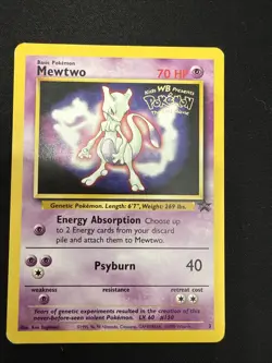 Pokemon TCG Mewtwo #3 Black Star Promo the First Movie 1999 - Image 1