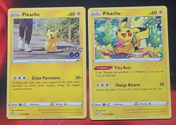 Pokemon Lot 2 Pikachu 027/078 052/196 Go Origine Perdue - Francais Fr - Image 1