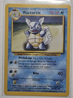 Pokemon TCG Wartortle 042/102 Base Set Unlimited WOTC -LP - Image 1