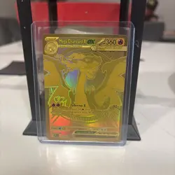 Gold Mega Charizard X EX 130/094 English Pokemon TCG Phantasmal Flames - Image 3