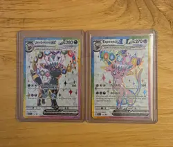 Umbreon 176, Espeon 175 Black Star Promo Full Art - Pokemon Prismatic Evolutions - Image 1