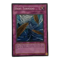 YuGiOh Dust Tornado PSV-011 1st Edition Super Rare Holo PLAYED - Image 1