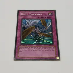 YuGiOh Dust Tornado PSV-011 1st Edition Super Rare Holo PLAYED - Image 3