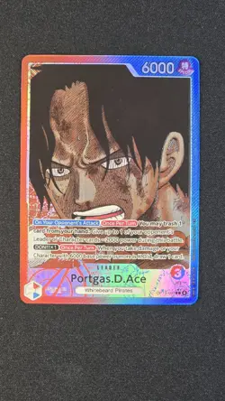 Portgas.D.Ace Leader Alt Art OP13-002 M OPTCG One Piece Carrying On His Will - Image 1