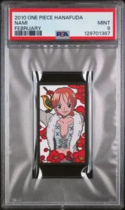 PSA 9 MINT 2010 ONE PIECE HANAFUDA NAMI FEBRUARY - Image 1