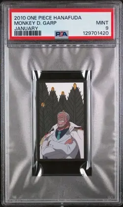 PSA 9 MINT 2010 ONE PIECE HANAFUDA MONKEY D. GARP JANUARY - Image 1