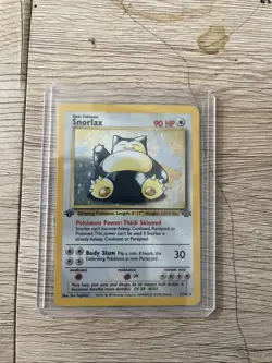 Snorlax Pokemon Card Jungle Set Holo Rare 1st Edition 11/64 - Image 1