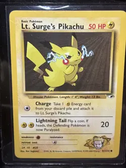 Pokemon TCG Lt. Surge's Pikachu Gym Challenge, Card 84/132 - Image 1