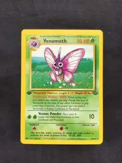 Pokemon Cards: 1st Edition Jungle Rare: Venomoth 29/64 - Image 1