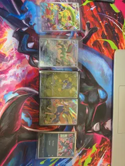 pokemon lot of 4 illustration rare cards/ 1 promo phantasmal flames 5 cards - Image 1