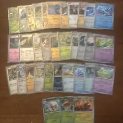 Pokemon Cards Pokeball/ master ball Holo Pattern mixed lot of 34 cards - Image 1