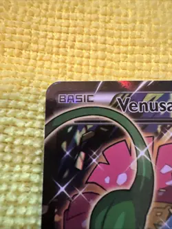 Pokemon TCG Venusaur EX Black Star Promo Full Art Holo Card XY123 MP+/LP - Image 2