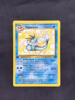 Pokemon Cards: 1st Edition Jungle Rare: Vaporeon 28/64 - Image 1